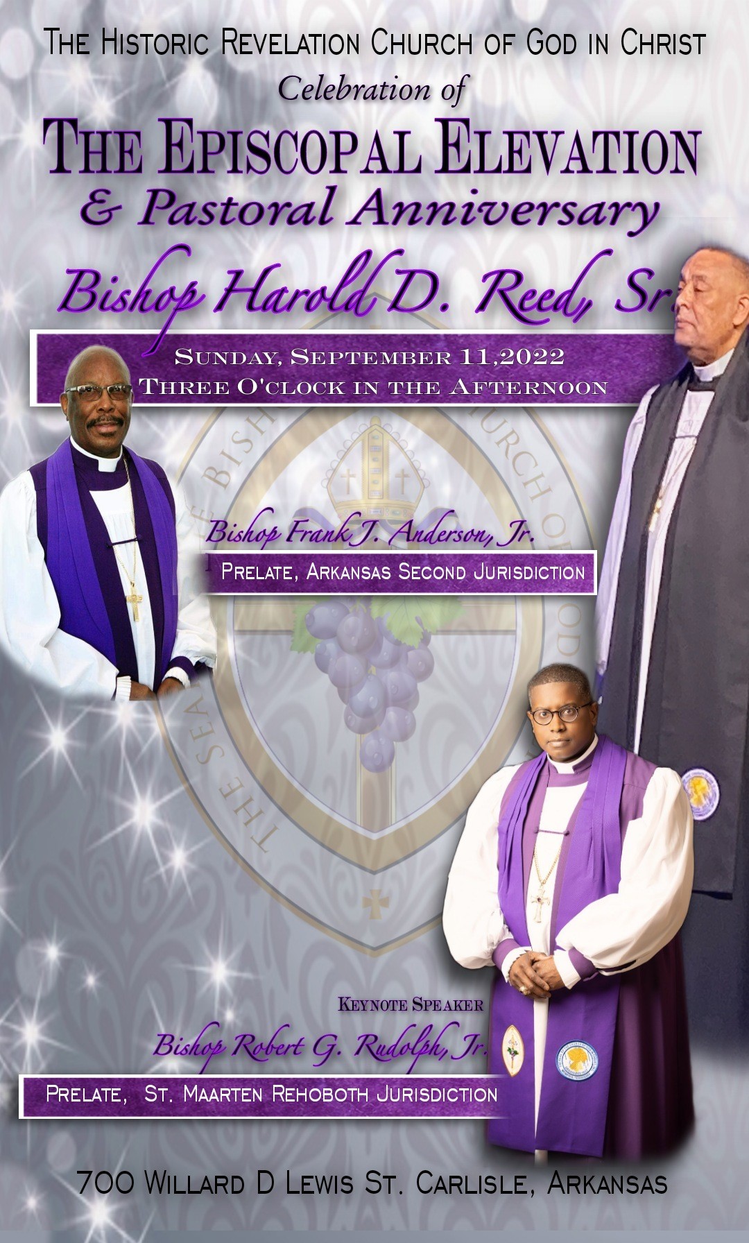The Episcopal Elevation & Pastoral Anniversar flyer